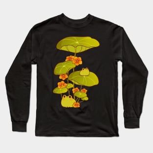 Froggies in a watercress plant Long Sleeve T-Shirt